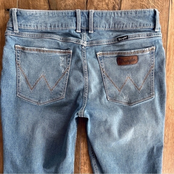 Wrangler Y2K Distressed Denim Jorts Cut-Off Bermuda Jean Shorts - Picture 6 of 16